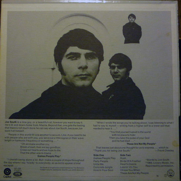 Joe South : Games People Play (LP, Album, Los)