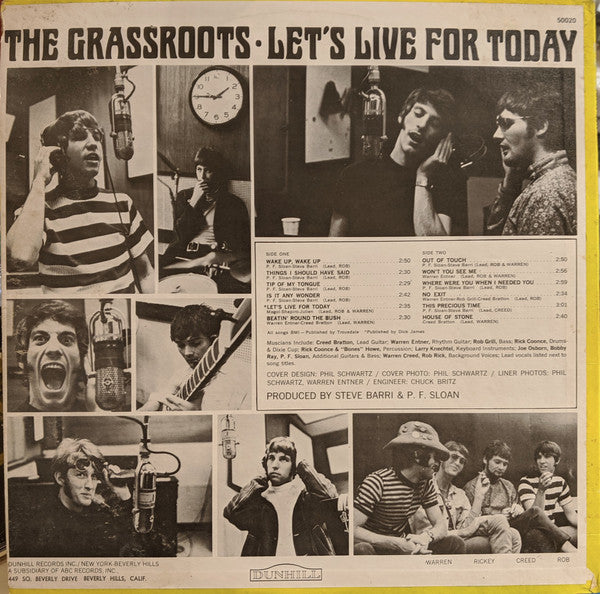 The Grassroots* : Let's Live For Today (LP, Mono)