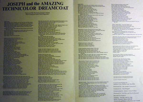 Andrew Lloyd Webber, Tim Rice : Joseph And The Amazing Technicolor Dreamcoat (LP, Album, Uni)