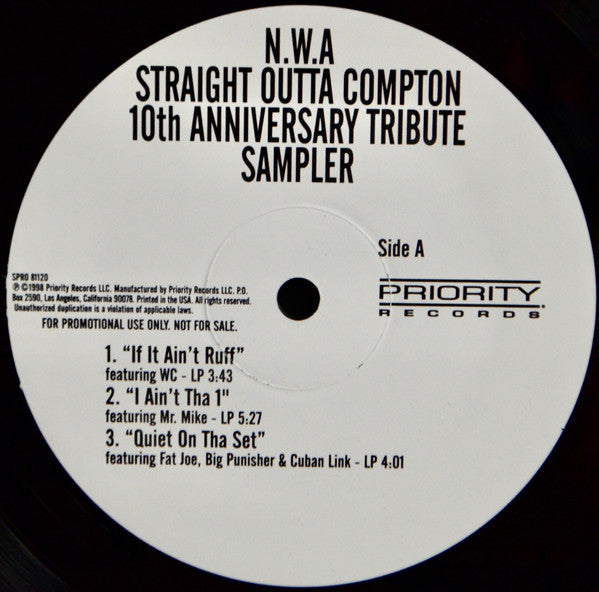 N.W.A. : Straight Outta Compton - 10th Anniversary Tribute Sampler (12", Promo)