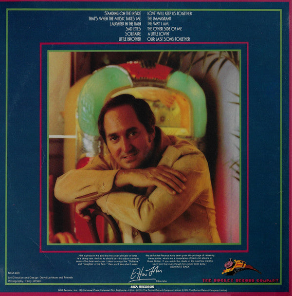 Neil Sedaka : Sedaka's Back (LP, Album, Comp, Pin)