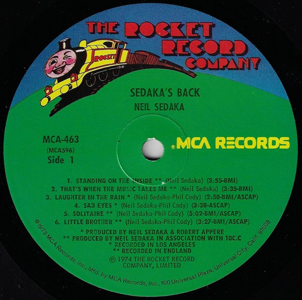 Neil Sedaka : Sedaka's Back (LP, Album, Comp, Pin)