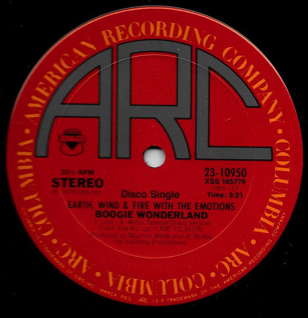 Earth Wind & Fire* With The Emotions : Boogie Wonderland (12", Single)