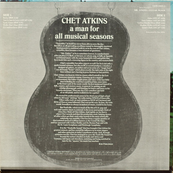 Chet Atkins : Mr. Atkins - Guitar Picker (LP, Comp, RE, RM, Roc)