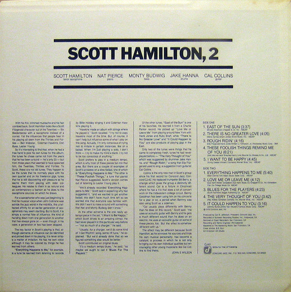 Scott Hamilton : Scott Hamilton, 2 (LP, Album)