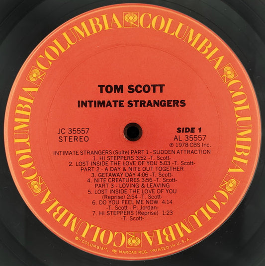 Tom Scott : Intimate Strangers (LP, Album, San)