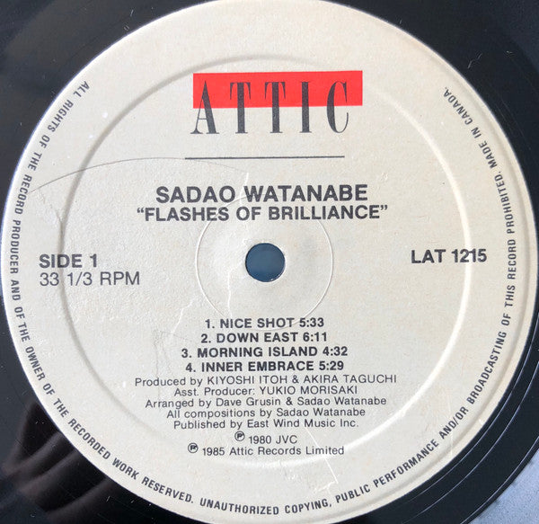 Sadao Watanabe : Flashes Of Brilliance (LP, Comp, RE)