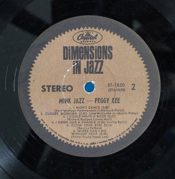 Peggy Lee : Mink Jazz (LP, Album, Scr)