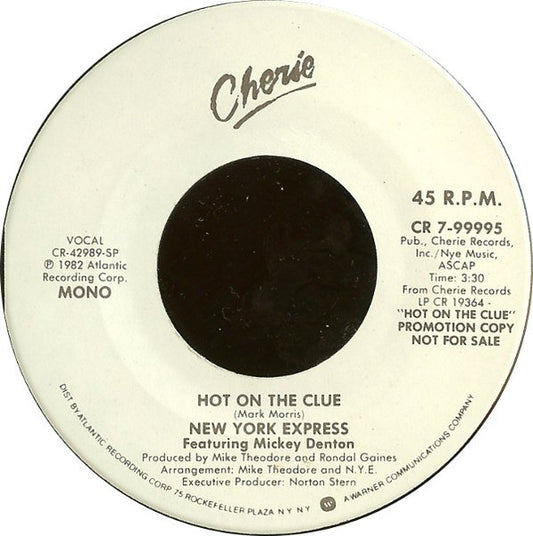 New York Express : Hot On The Clue (7", Mono, Promo)