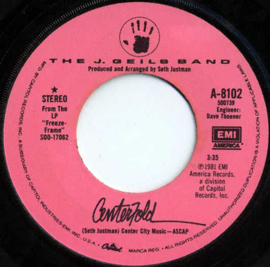 The J. Geils Band : Centerfold (7", Single, Win)
