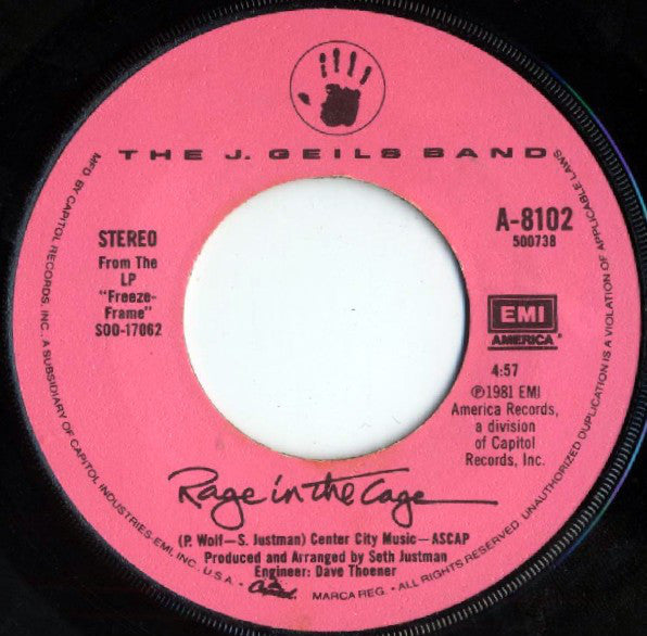 The J. Geils Band : Centerfold (7", Single, Win)