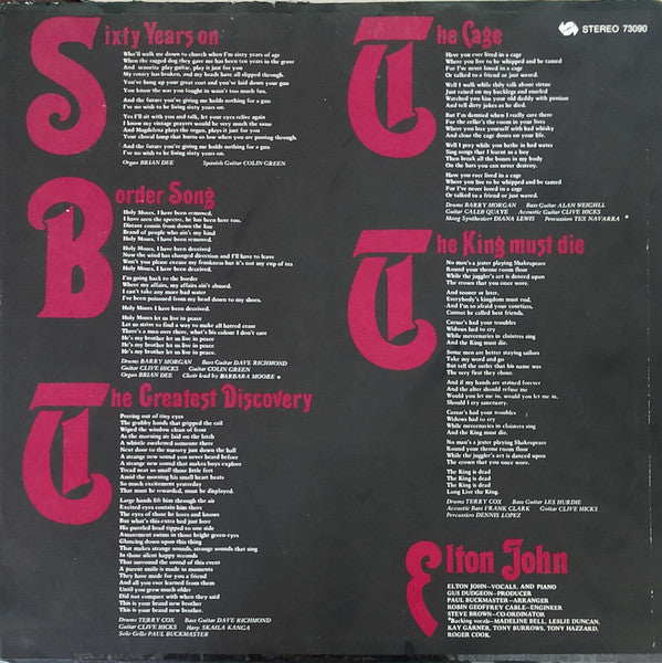 Elton John : Elton John (LP, Album, Mon)