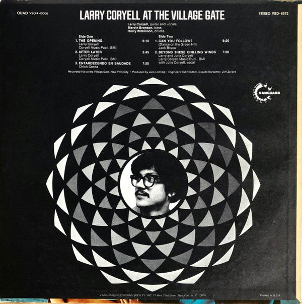 Larry Coryell : At The Village Gate (LP, Album, Qua)