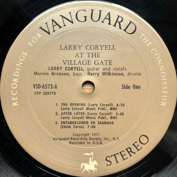 Larry Coryell : At The Village Gate (LP, Album, Qua)