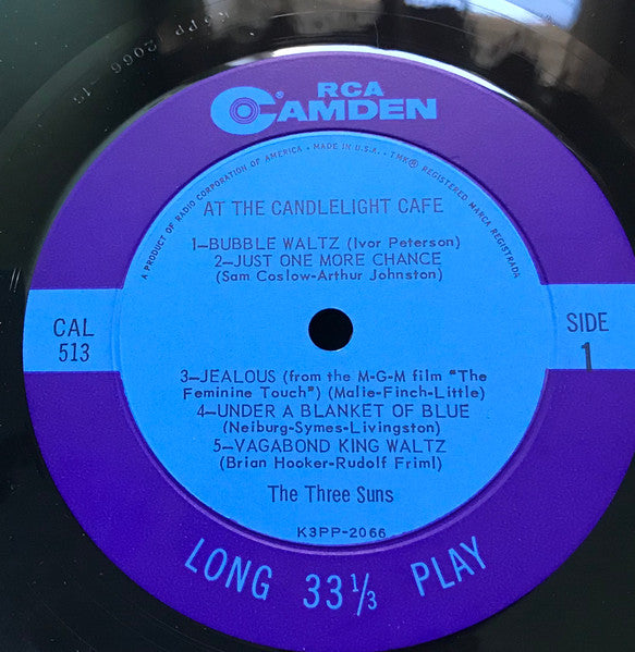 The Three Suns : At The Candlelight Cafe (LP, Album, Mono, Ind)