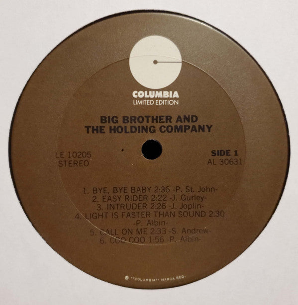 Big Brother & The Holding Company : Big Brother & The Holding Company Featuring Janis Joplin (LP, Album, RE, Ter)