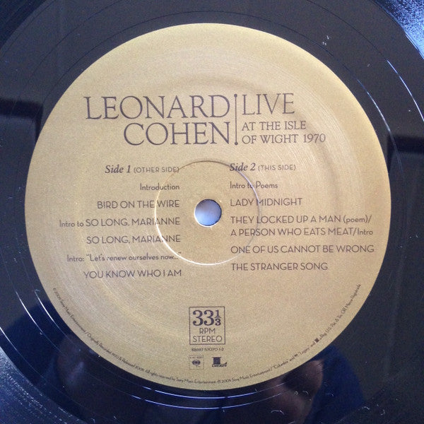 Leonard Cohen : Live At The Isle Of Wight 1970 (2xLP, Album)