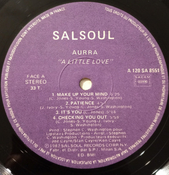 Aurra : A Little Love (LP, Album)