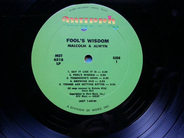 Malcolm & Alwyn : Fool's Wisdom (LP)