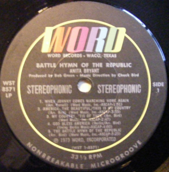 Anita Bryant : Battle Hymn Of The Republic (LP)