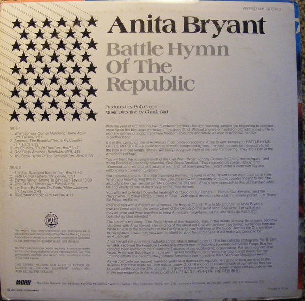 Anita Bryant : Battle Hymn Of The Republic (LP)