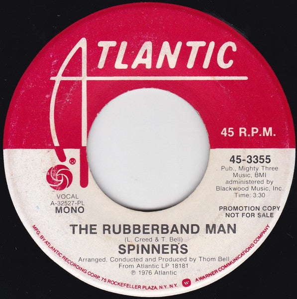 Spinners : The Rubberband Man (7", Mono, Promo, PL )