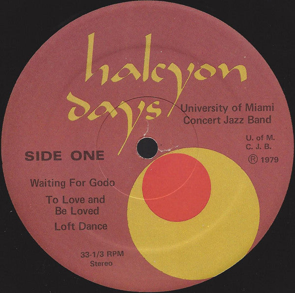 University Of Miami Concert Jazz Band* : Halcyon Days (2xLP, Album)