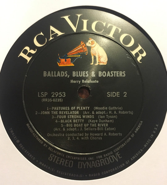 Harry Belafonte : Ballads, Blues And Boasters (LP, Album, RP, Ind)