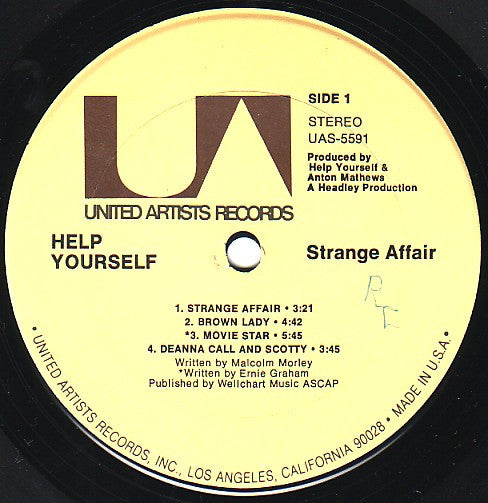 Help Yourself : Strange Affair (LP, Album, Ter)