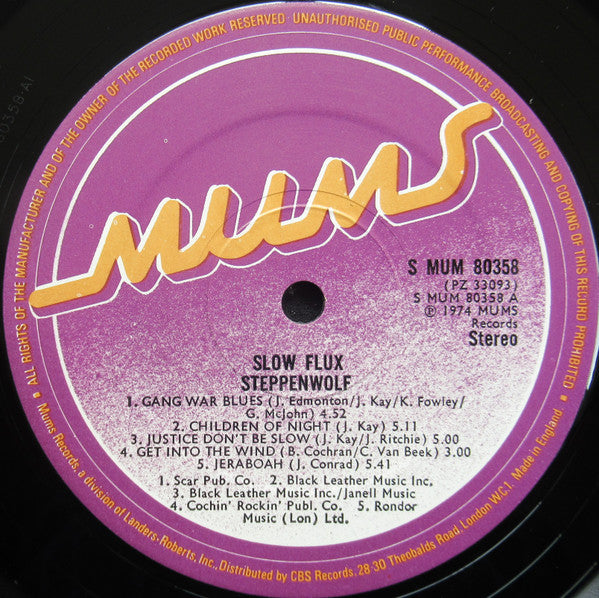 Steppenwolf : Slow Flux (LP, Album)
