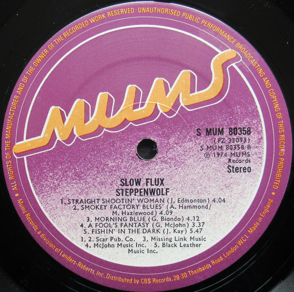 Steppenwolf : Slow Flux (LP, Album)
