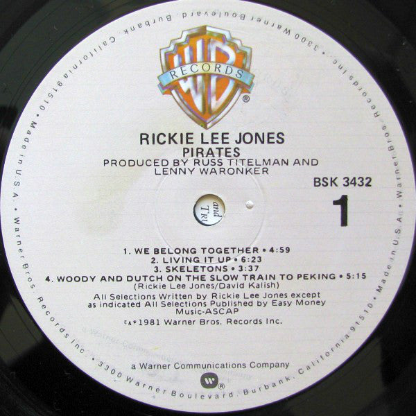 Rickie Lee Jones : Pirates (LP, Album, All)