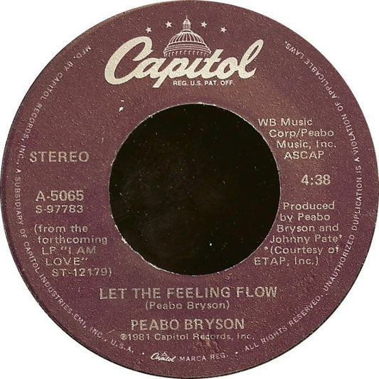 Peabo Bryson : Let The Feeling Flow (7", Win)