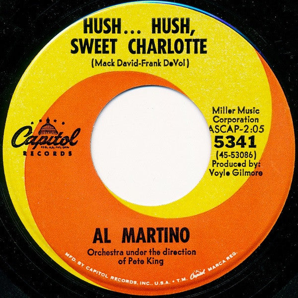 Al Martino : My Heart Would Know / Hush... Hush, Sweet Charlotte (7", Single)