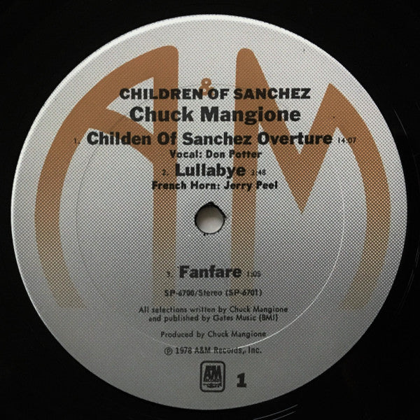 Chuck Mangione : Children Of Sanchez (Music Written For The Hall Bartlett Film "The Children Of Sanchez") (2xLP, Album, Pit)