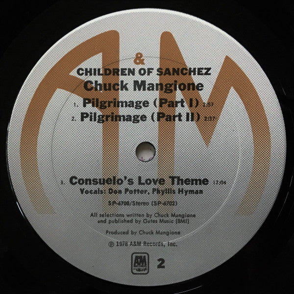 Chuck Mangione : Children Of Sanchez (Music Written For The Hall Bartlett Film "The Children Of Sanchez") (2xLP, Album, Pit)