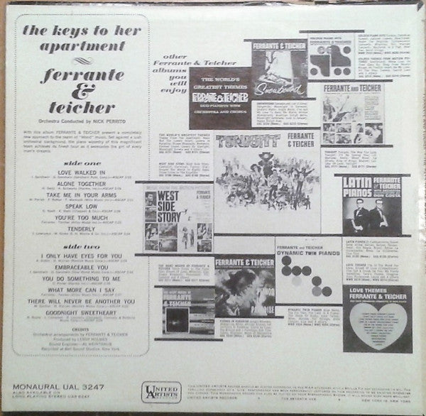 Ferrante & Teicher : The Keys To Her Apartment (LP, Album, Mono)