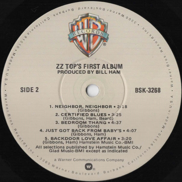 ZZ Top : First Album (LP, Album, RE, Cap)