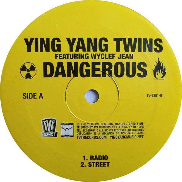 Ying Yang Twins Featuring Wyclef Jean : Dangerous (12")