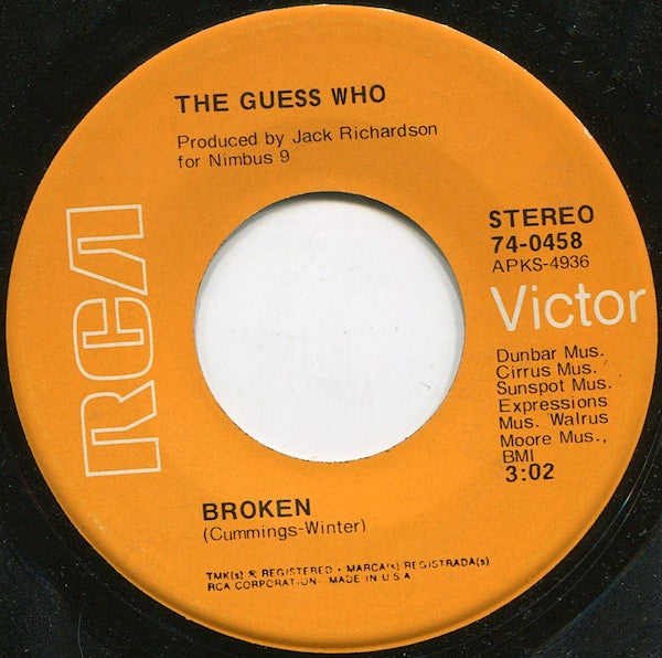 The Guess Who : Albert Flasher  (7", Ind)