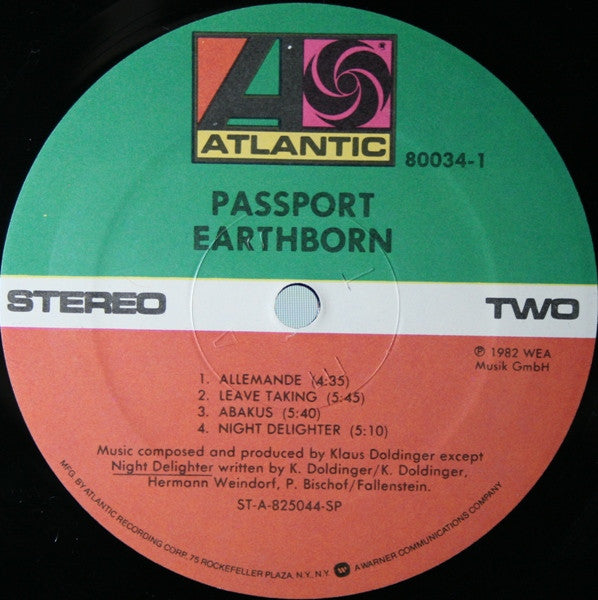 Passport (2) : Earthborn (LP, Album, Spe)