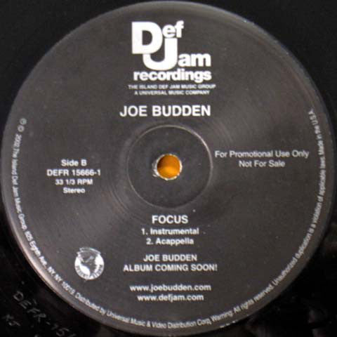 Joe Budden : Focus (12", Promo)