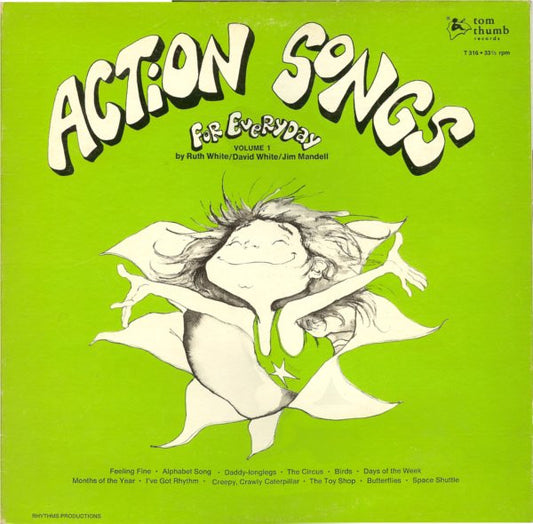 Ruth White / David White / Jim Mandell : Action Songs For Everyday Vol. 1 (LP, Album, RE)