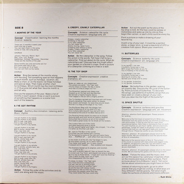 Ruth White / David White / Jim Mandell : Action Songs For Everyday Vol. 1 (LP, Album, RE)