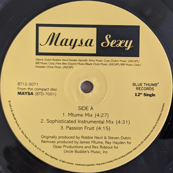 Maysa* : Sexy (12", Maxi)