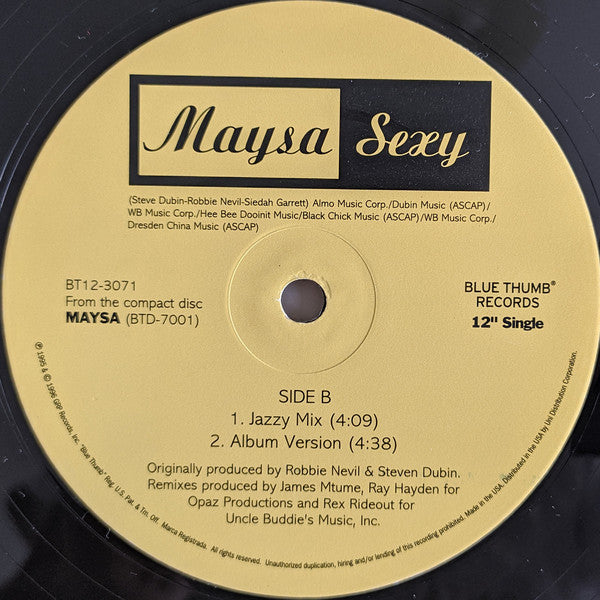 Maysa* : Sexy (12", Maxi)