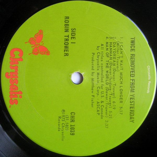 Robin Trower : Twice Removed From Yesterday (LP, Album, San)