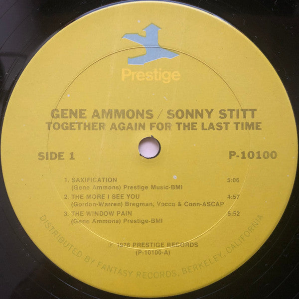 Gene Ammons / Sonny Stitt : Together Again For The Last Time (LP, Album, Ter)