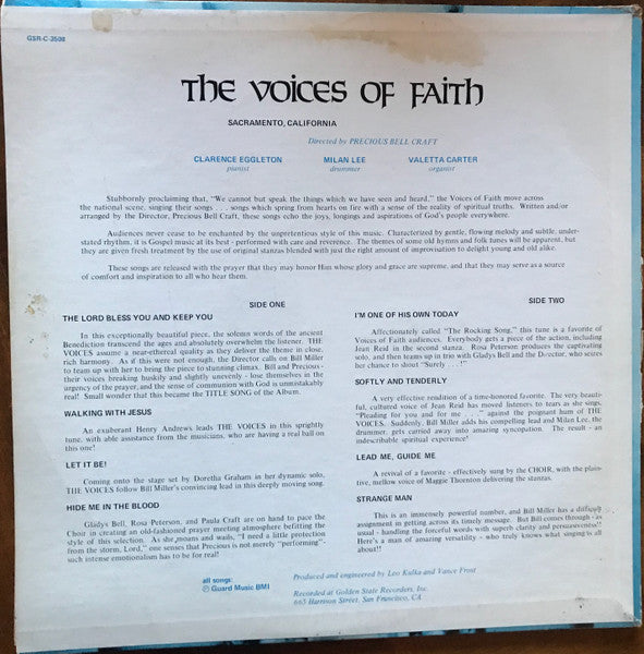 The Voices Of Faith (3) : The Lord Bless You And Keep You (LP, Album)
