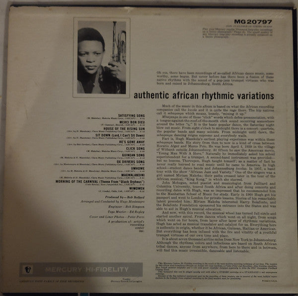 Hugh Masekela : Trumpet Africaine (LP, Album, Mono)